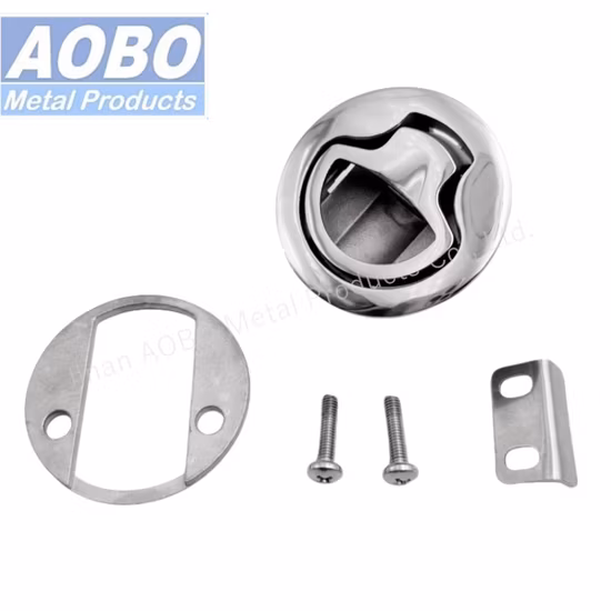 Stainless Steel Boat Cam Flush Pull Locker Locking Lift Flushmount Handle Deck Heavy Ring Slam Mount Marine Hatch Latches