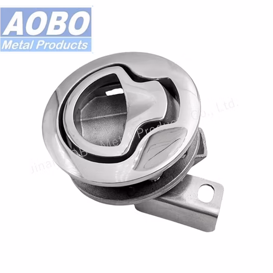 Caçamba embutida para barco de aço inoxidável Trava de travamento Elevador Montagem embutida Alça Convés Anel pesado Montagem em batente Travas de escotilha marítima