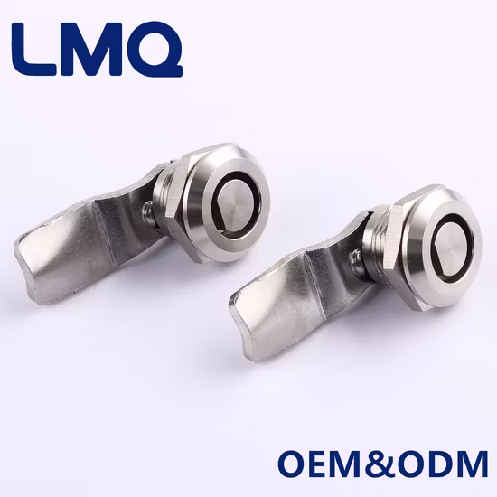 Europa Oriental Φ 13 Fechadura de um quarto de volta em aço inoxidável, SUS 316 Fechadura de came de cilindro de gabinete para máquina de venda automática de ATM de veículo ferroviário ferroviário industrial